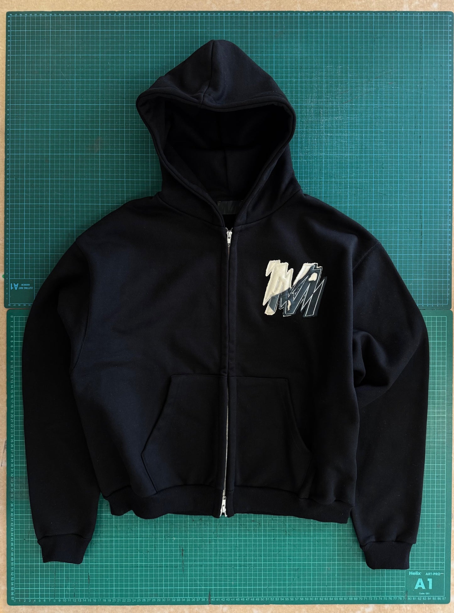 Full zip hoodie black - Unisex